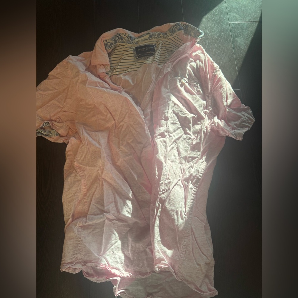 Denim & Flower Pink and Blue Paisley Shirt